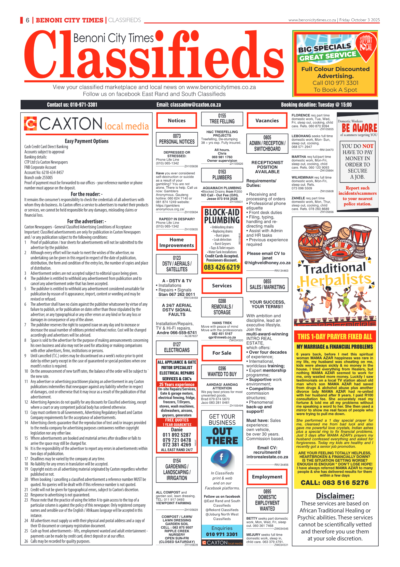 Benoni City Times 3 October 2025 page 6