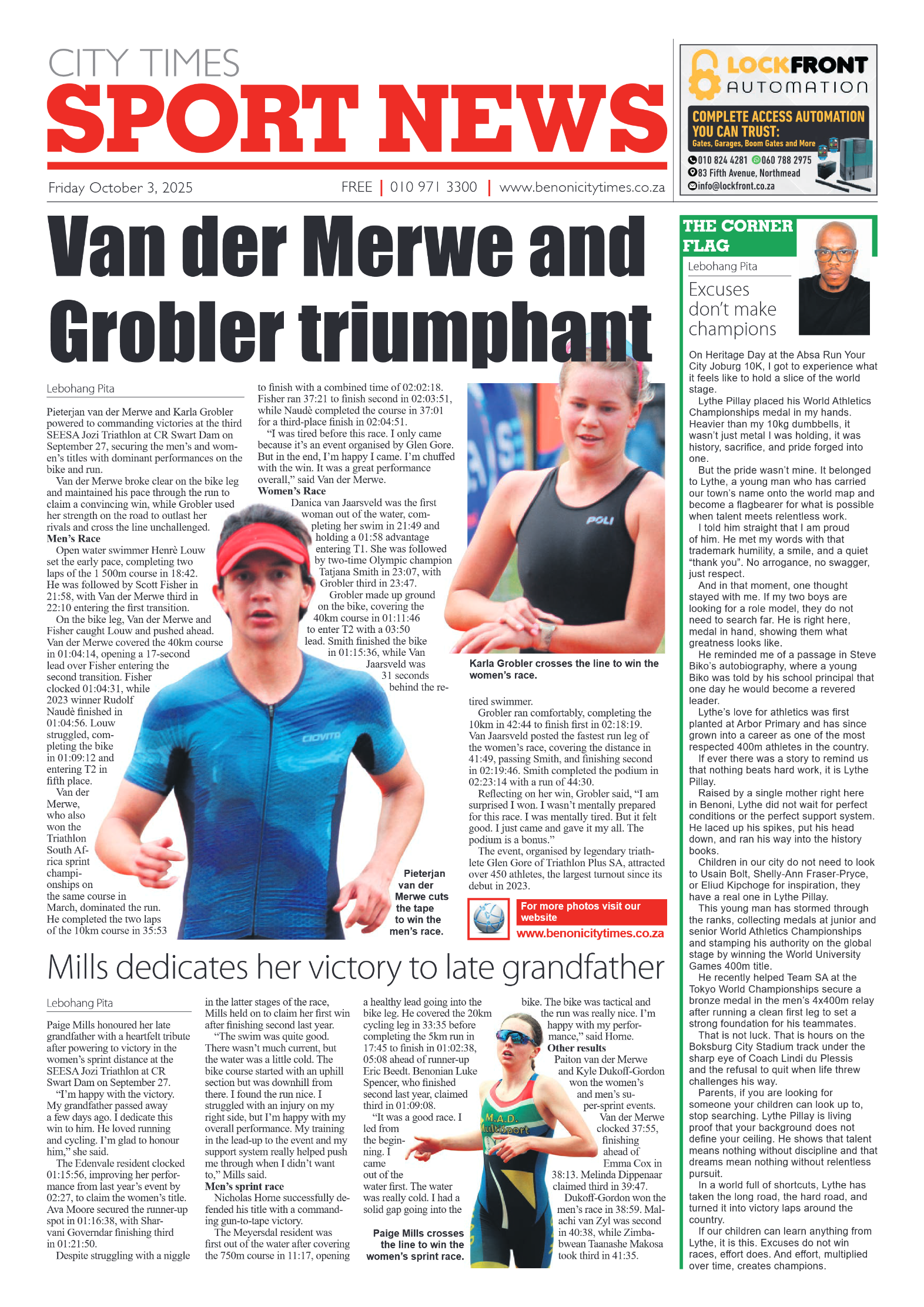 Benoni City Times 3 October 2025 page 8
