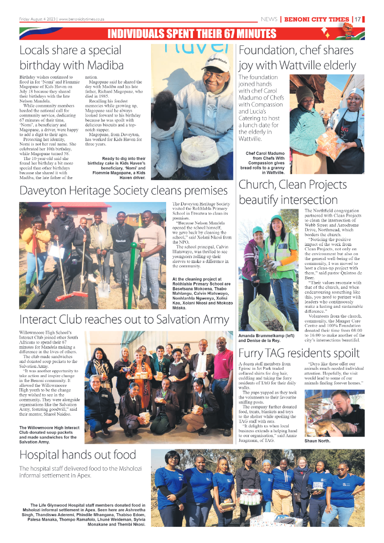 Benoni City Times 4 August 2023 page 17