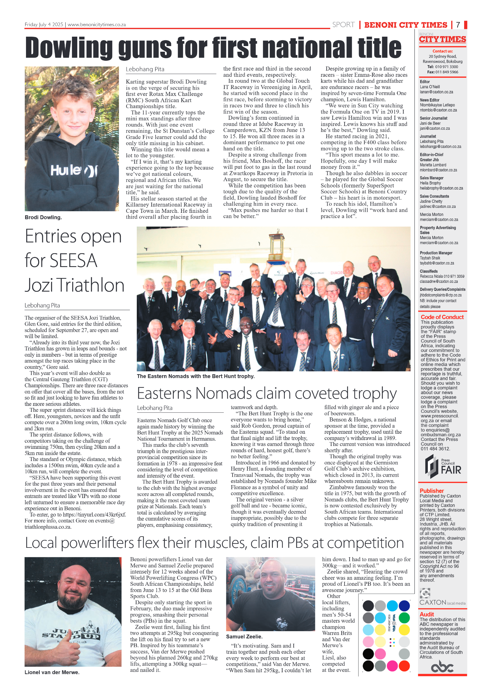 Benoni City Times 4 July 2025 page 7