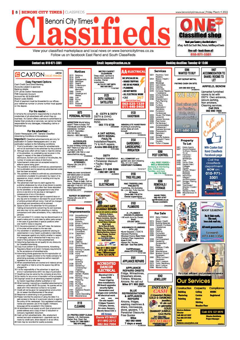 Benoni City Times 4 March 2022 page 8