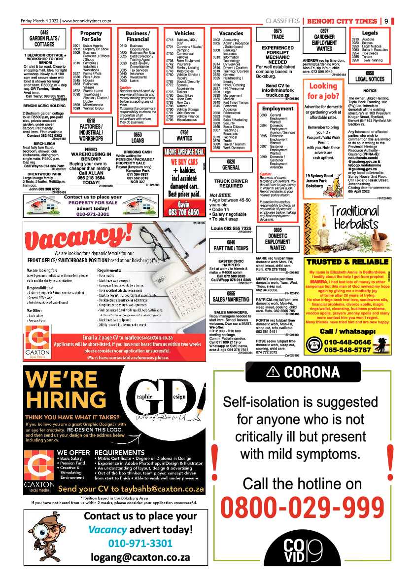 Benoni City Times 4 March 2022 page 9