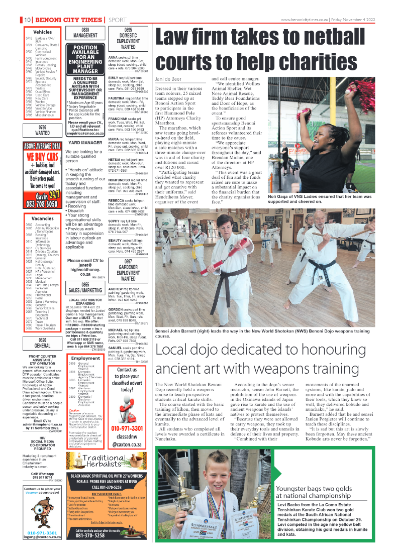 Benoni City Times 4 Nov 2022 page 18