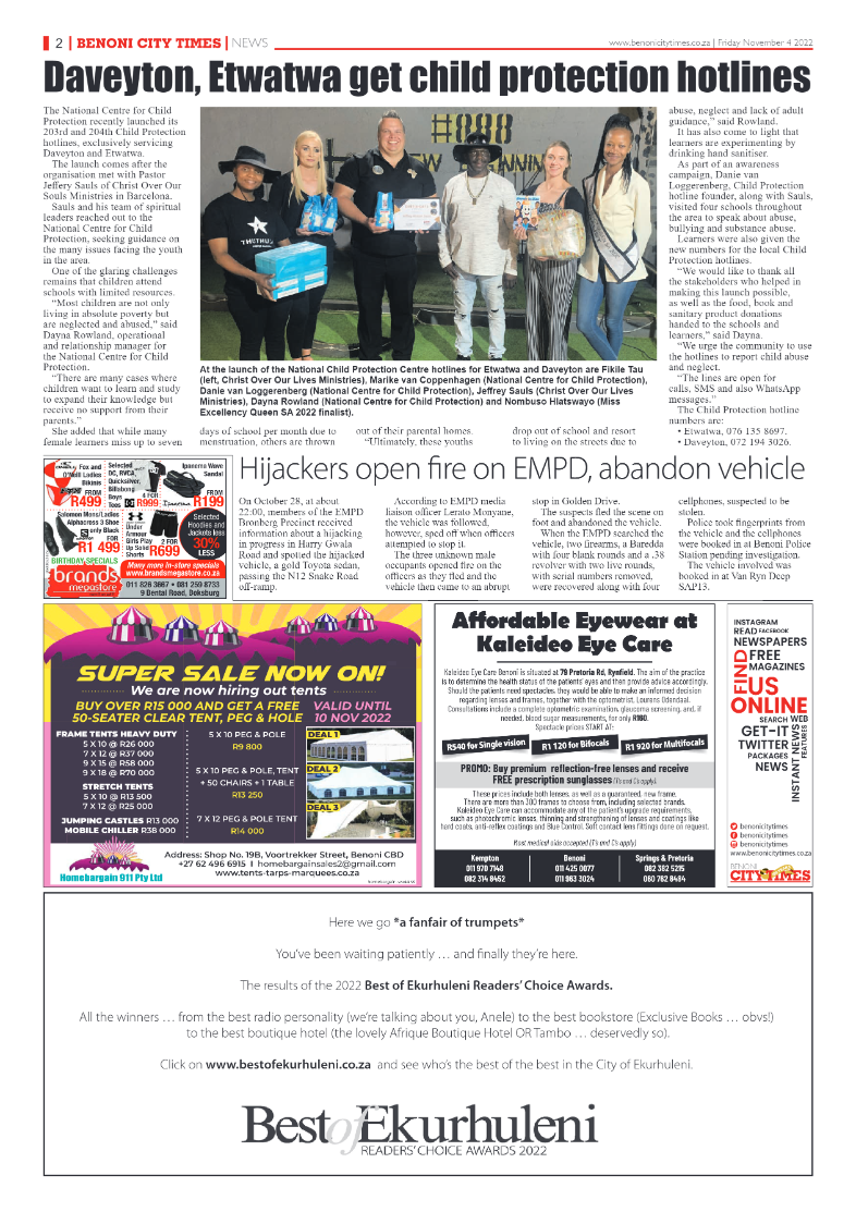 Benoni City Times 4 Nov 2022 page 2