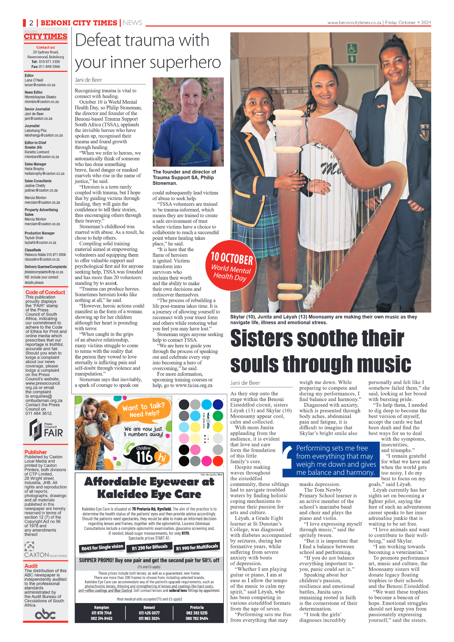 Benoni City Times 4 October 2024 page 2