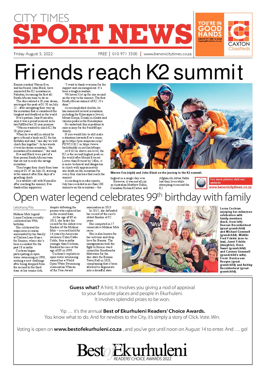 Benoni City Times 5 August 2022 page 20