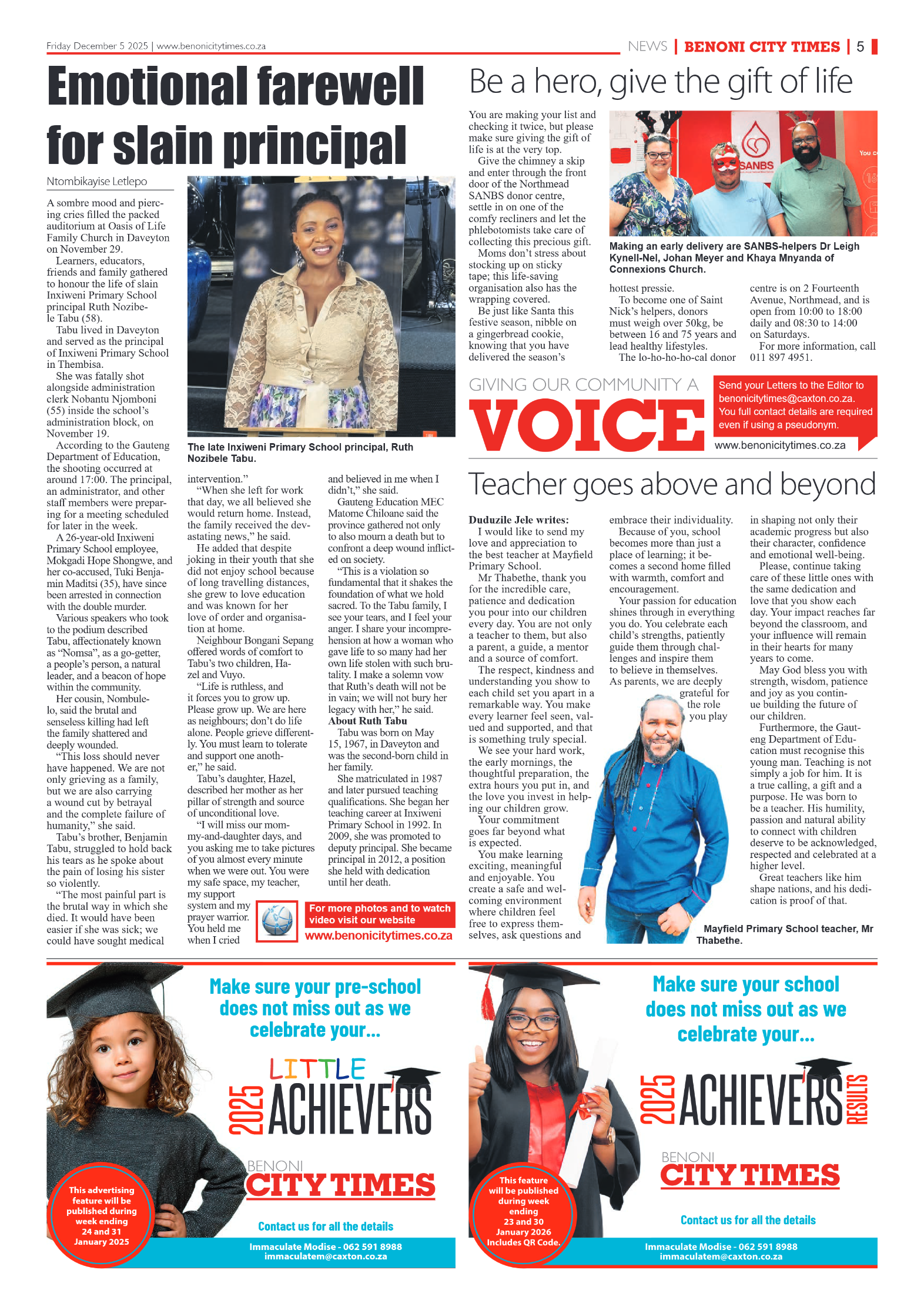 Benoni City Times 5 December 2025 page 5