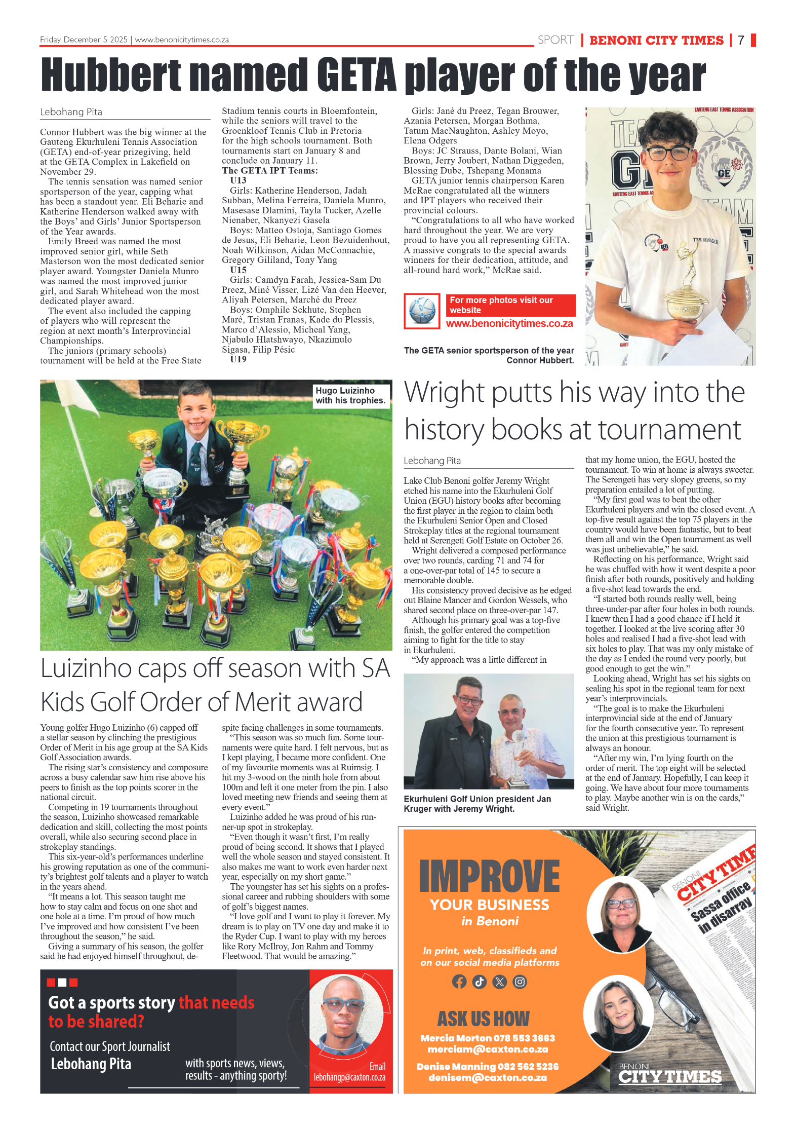 Benoni City Times 5 December 2025 page 7