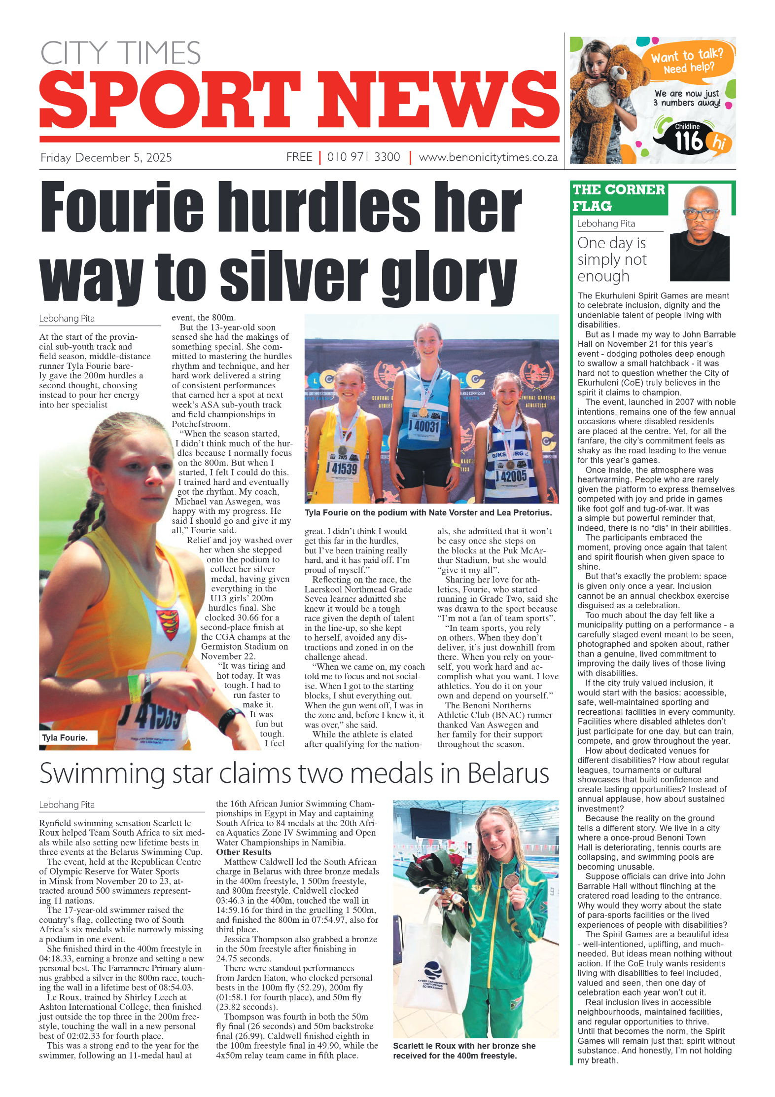 Benoni City Times 5 December 2025 page 8