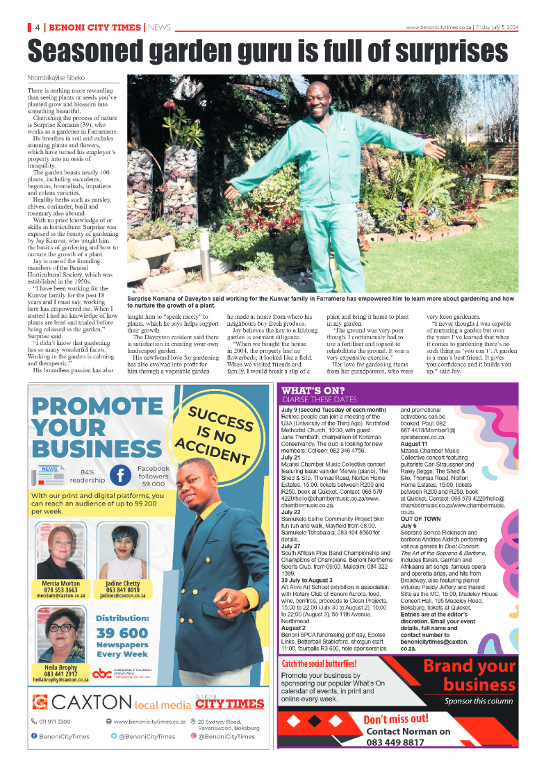 Benoni City Times 5 July 2024 page 4