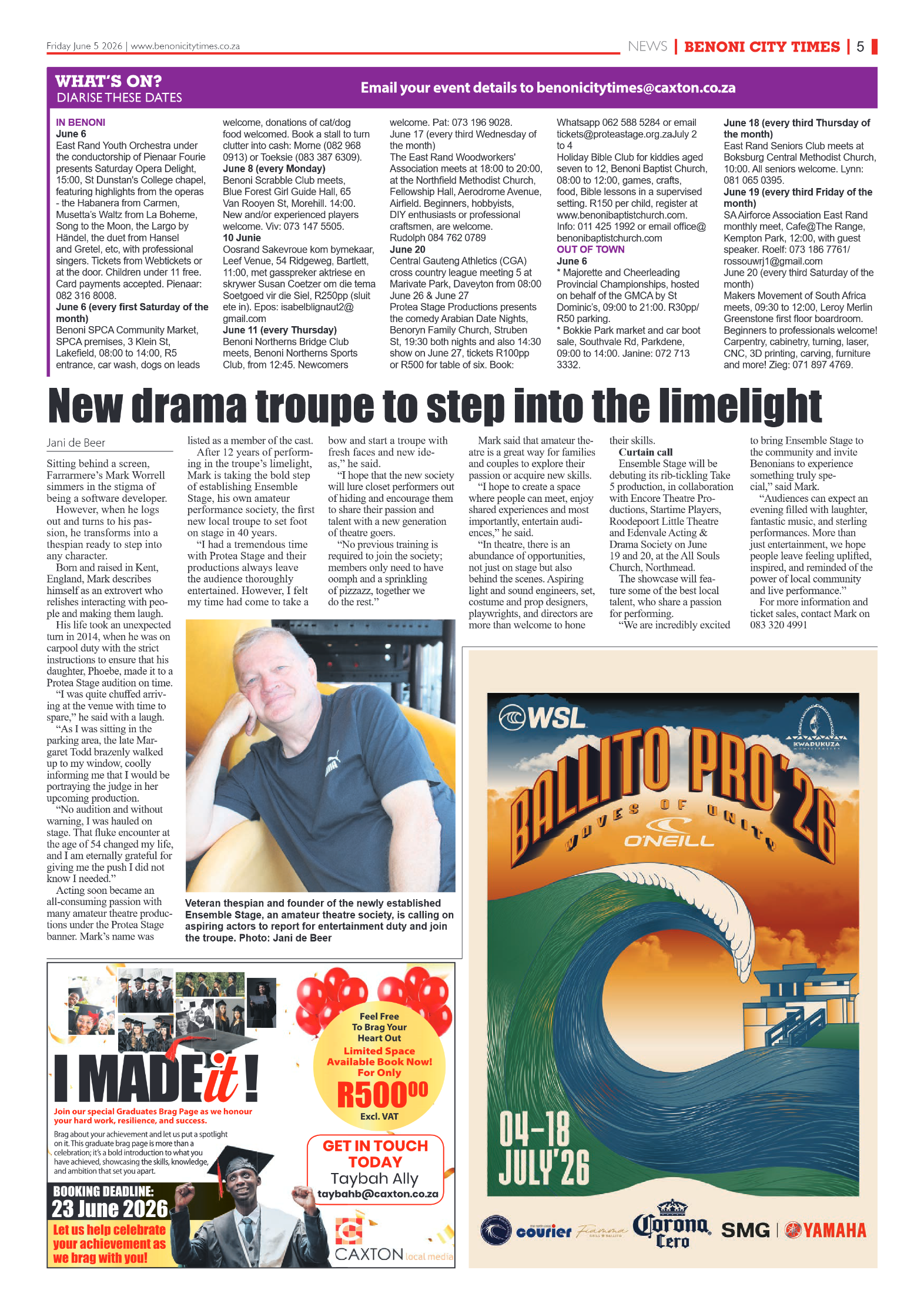 Benoni City Times 5 June 2026 page 5