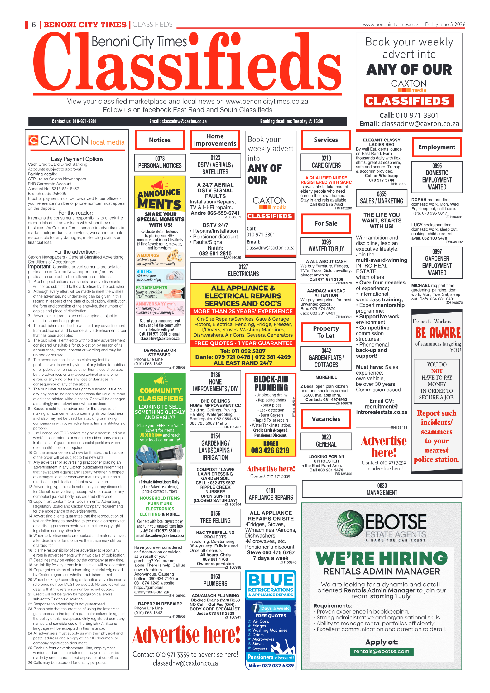 Benoni City Times 5 June 2026 page 6