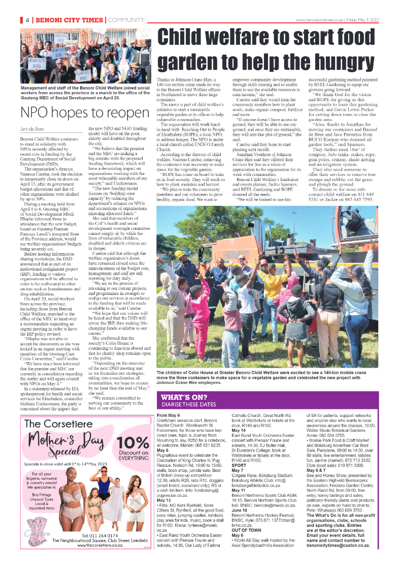 Benoni City Times 5 May 2023 page 4