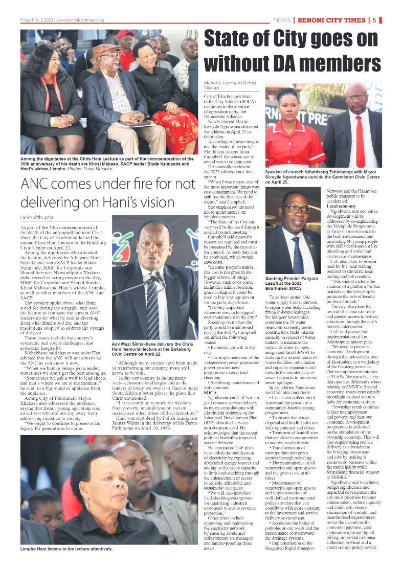 Benoni City Times 5 May 2023 page 5
