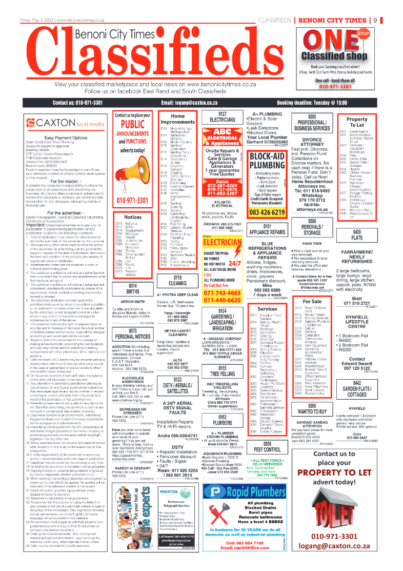Benoni City Times 5 May 2023 page 9