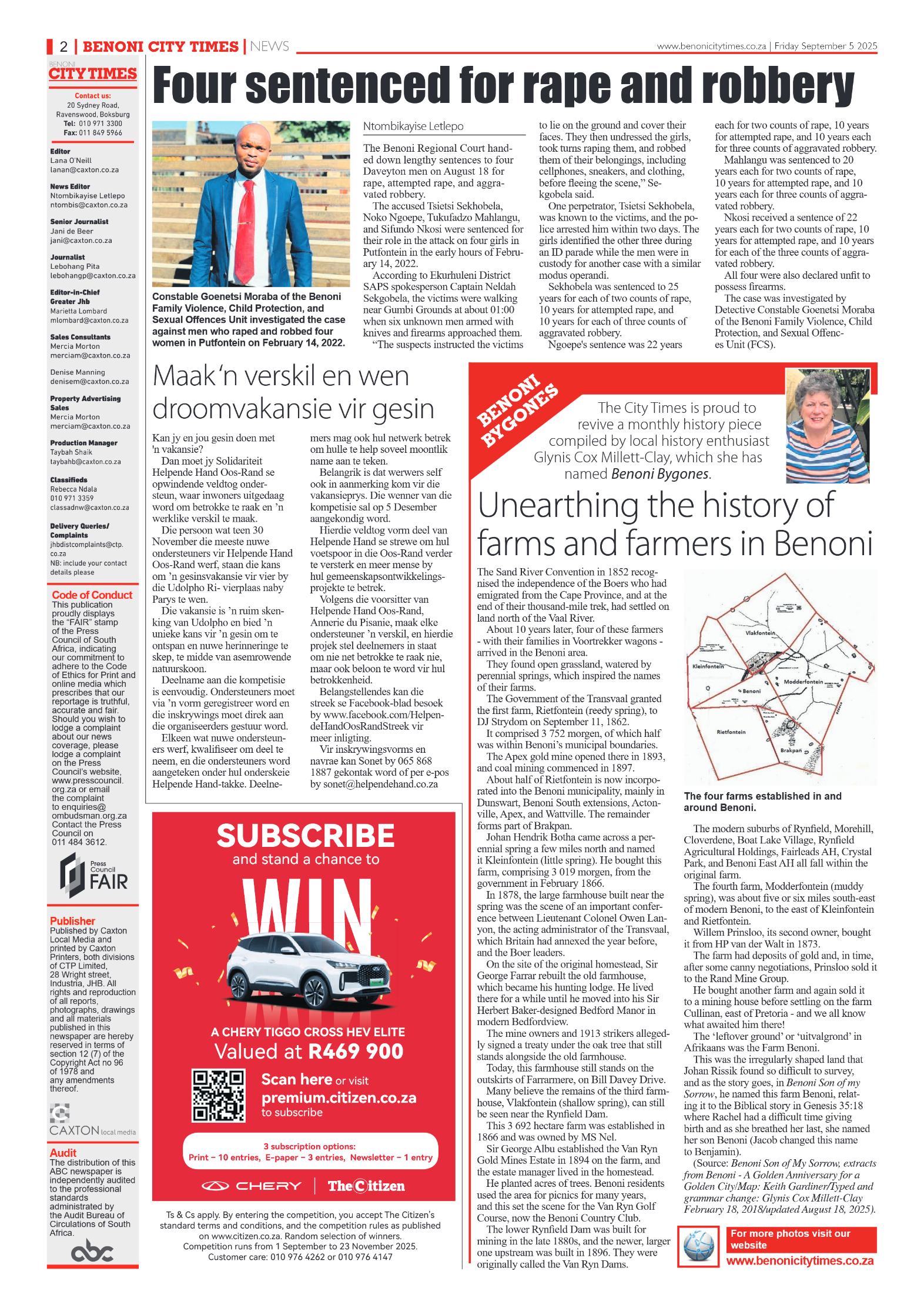 Benoni City Times 5 September 2025 page 2
