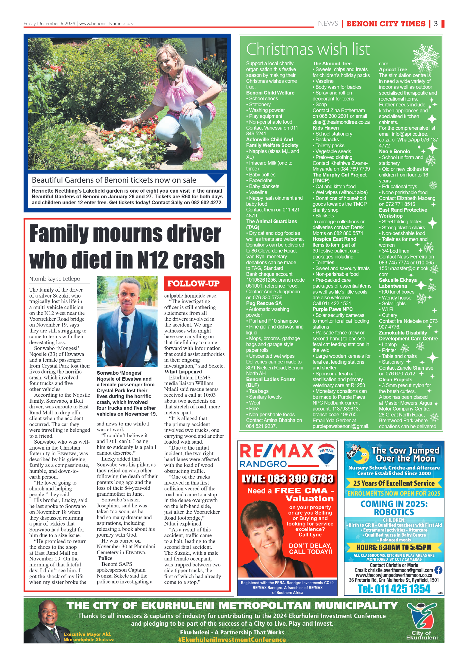 Benoni City Times 6 December 2024 page 3