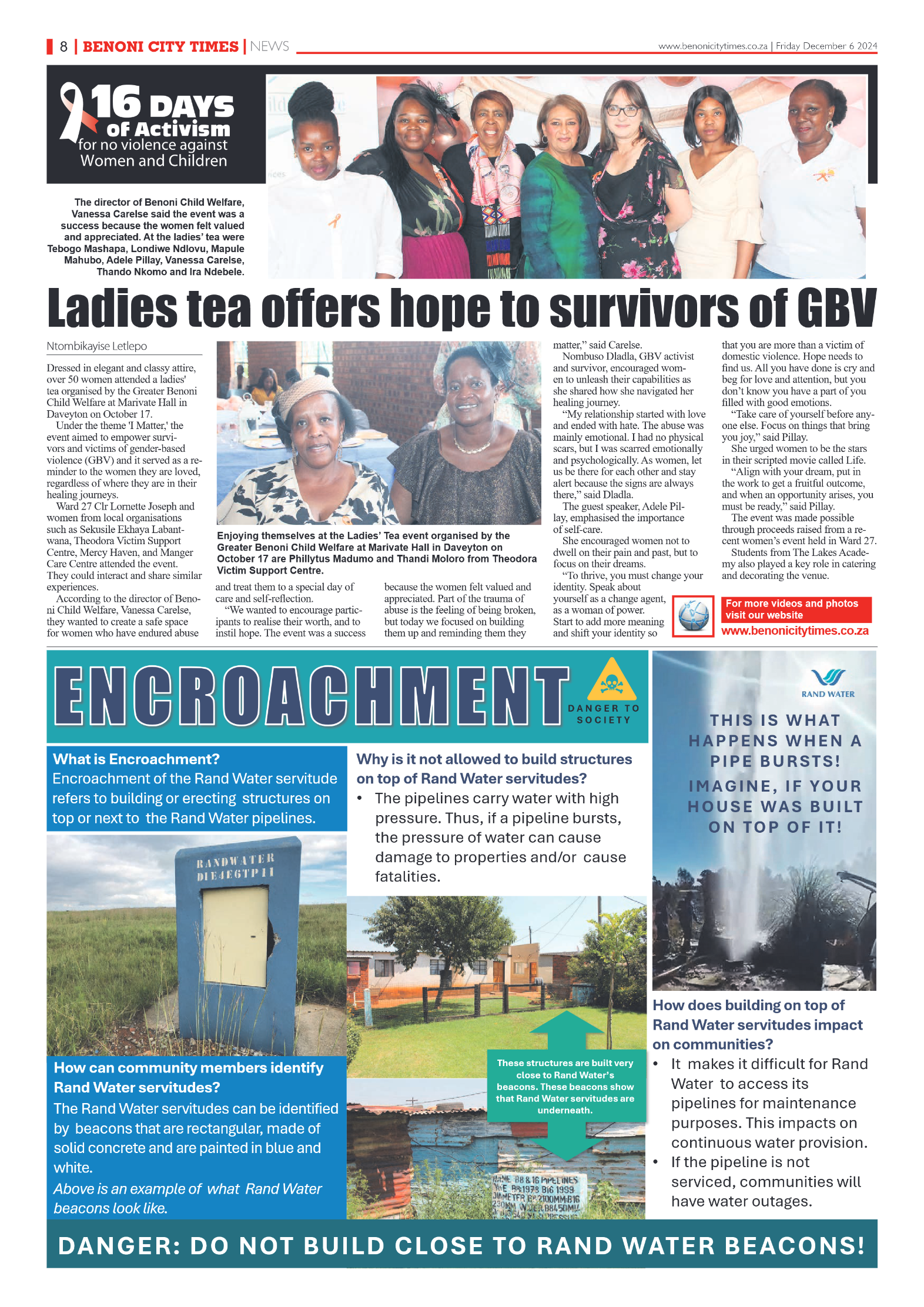 Benoni City Times 6 December 2024 page 8