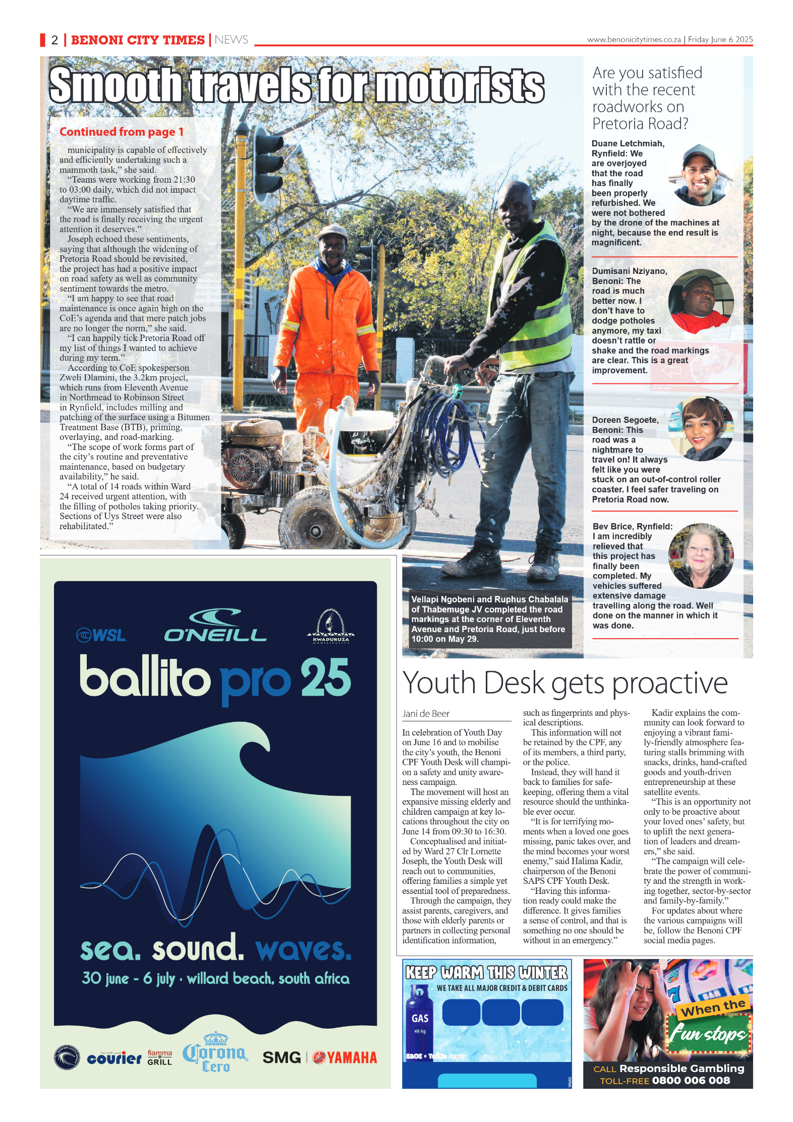 Benoni City Times 6 June 2025 page 2