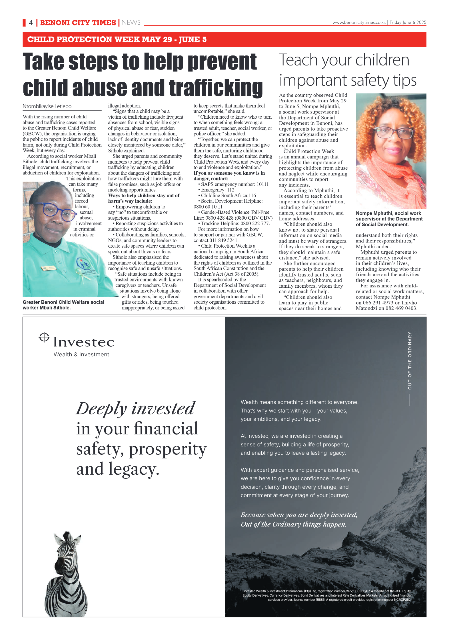 Benoni City Times 6 June 2025 page 4