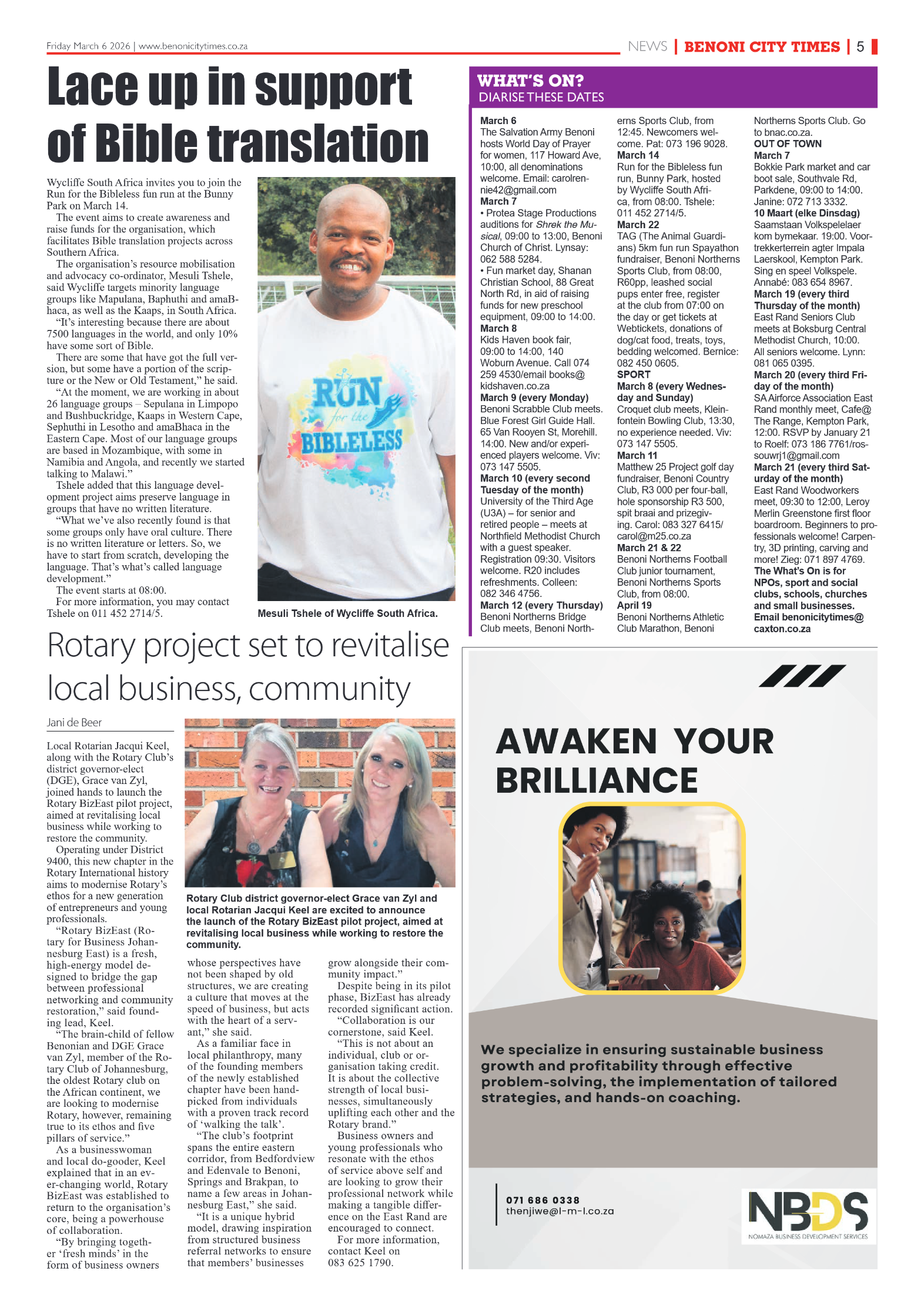 Benoni City Times 6 March 2026 page 5