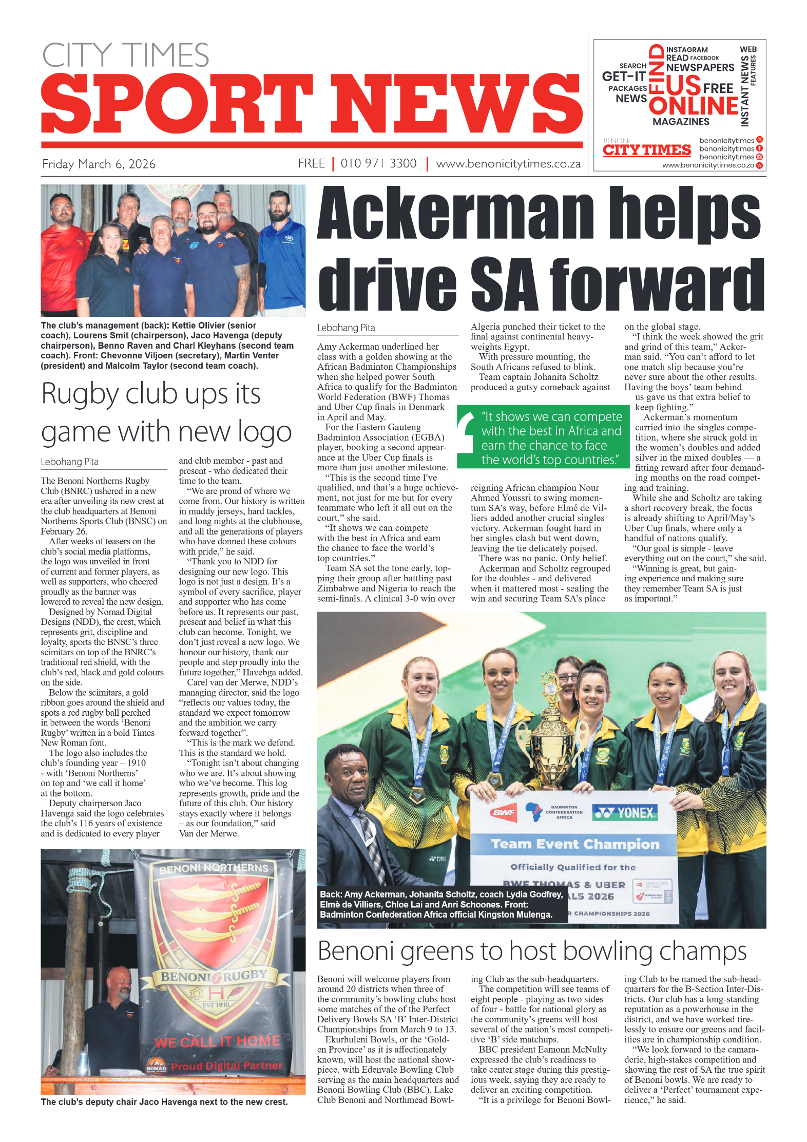 Benoni City Times 6 March 2026 page 8