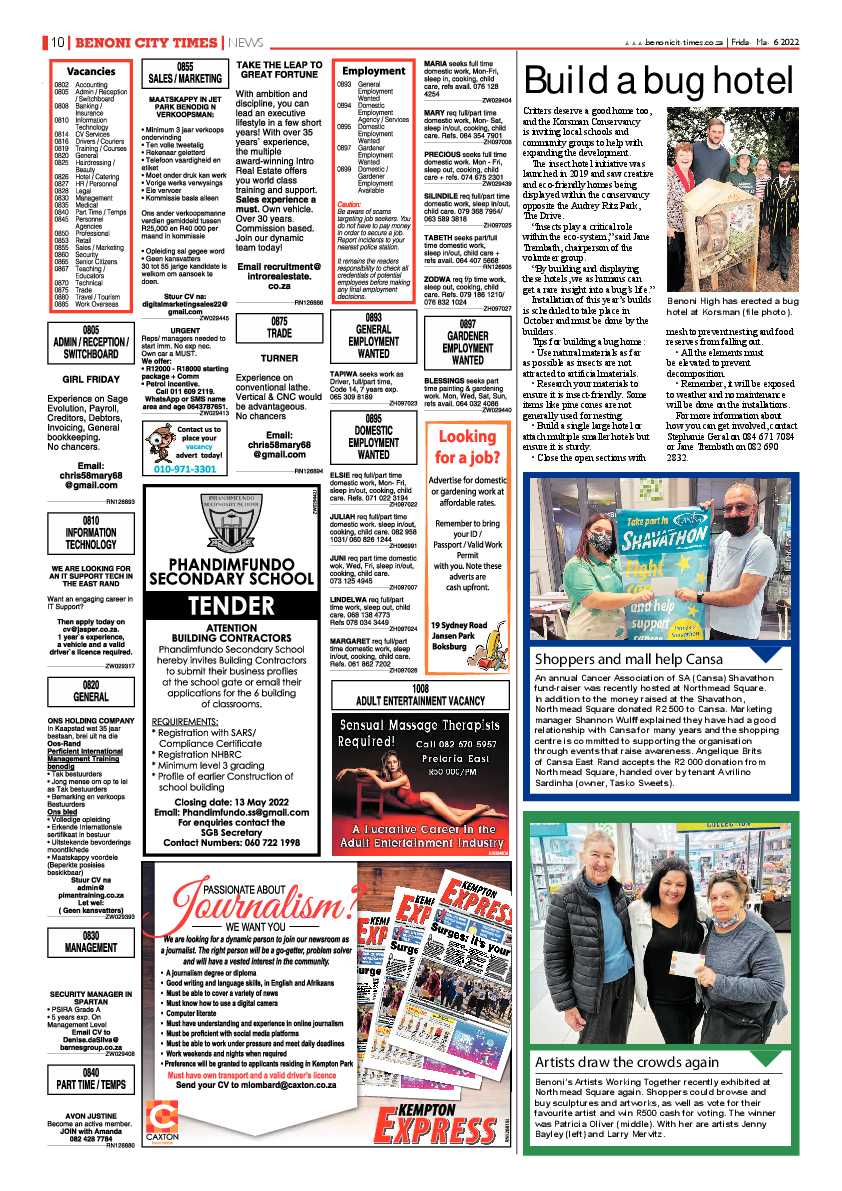 Benoni City Times 6 May 2022 page 10