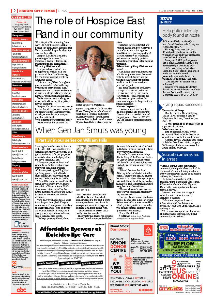 Benoni City Times 6 May 2022 page 2