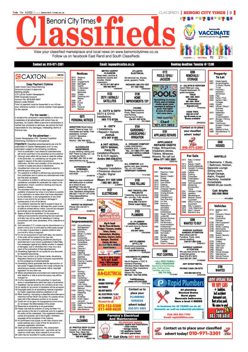 Benoni City Times 6 May 2022 page 9