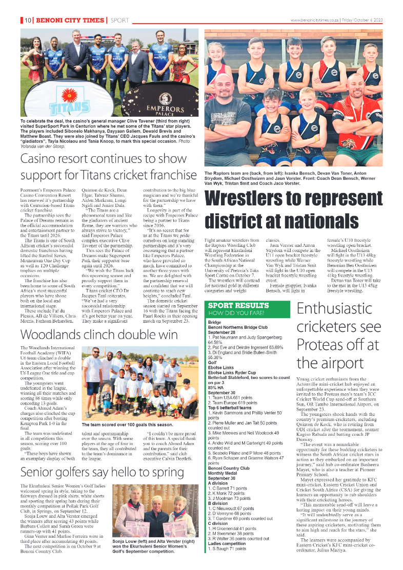 Benoni City Times 6 October 2023 page 10