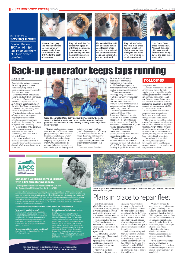 Benoni City Times 6 October 2023 page 4