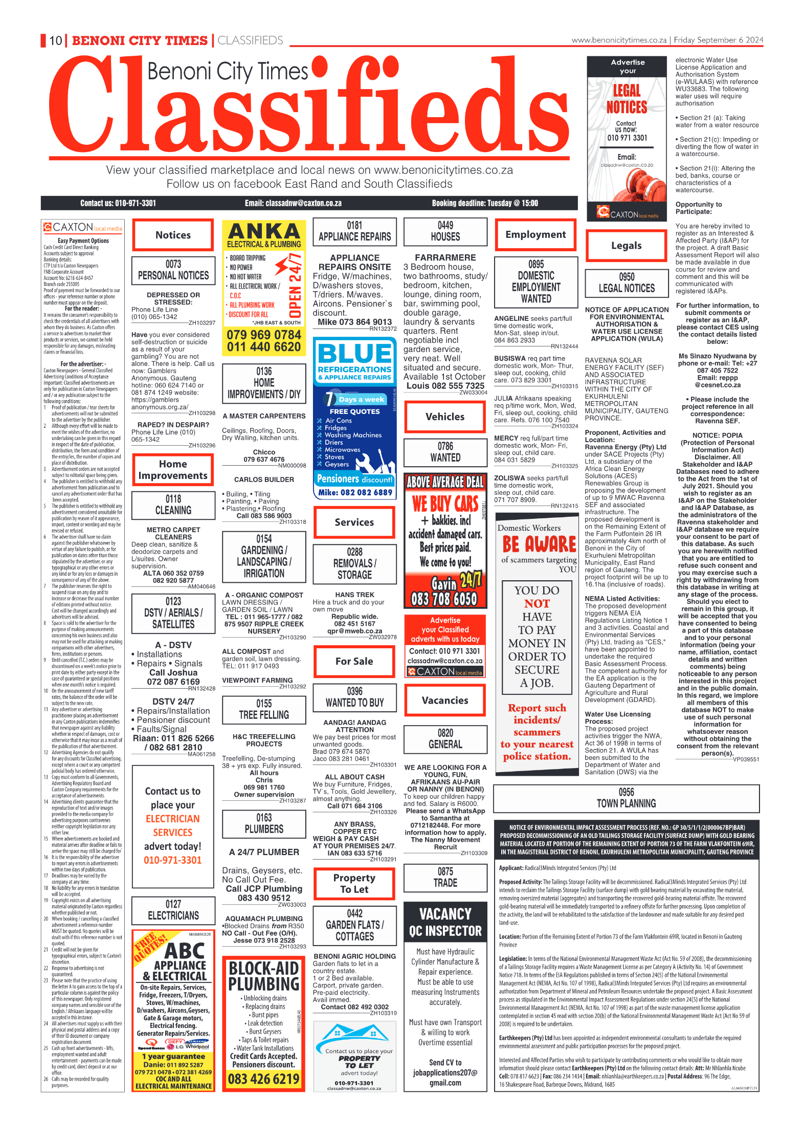 Benoni City Times 6 September 2024 page 10