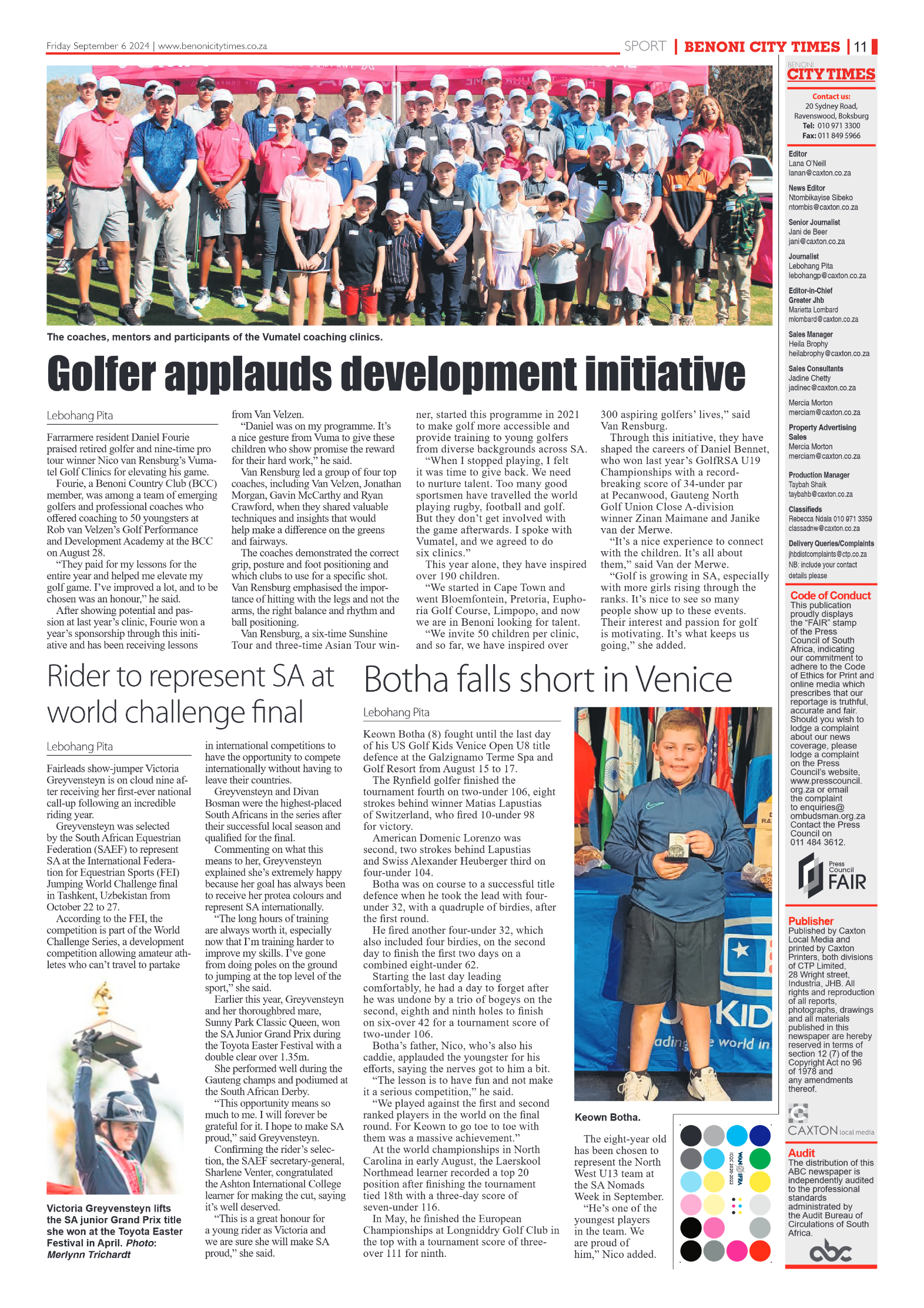 Benoni City Times 6 September 2024 page 11