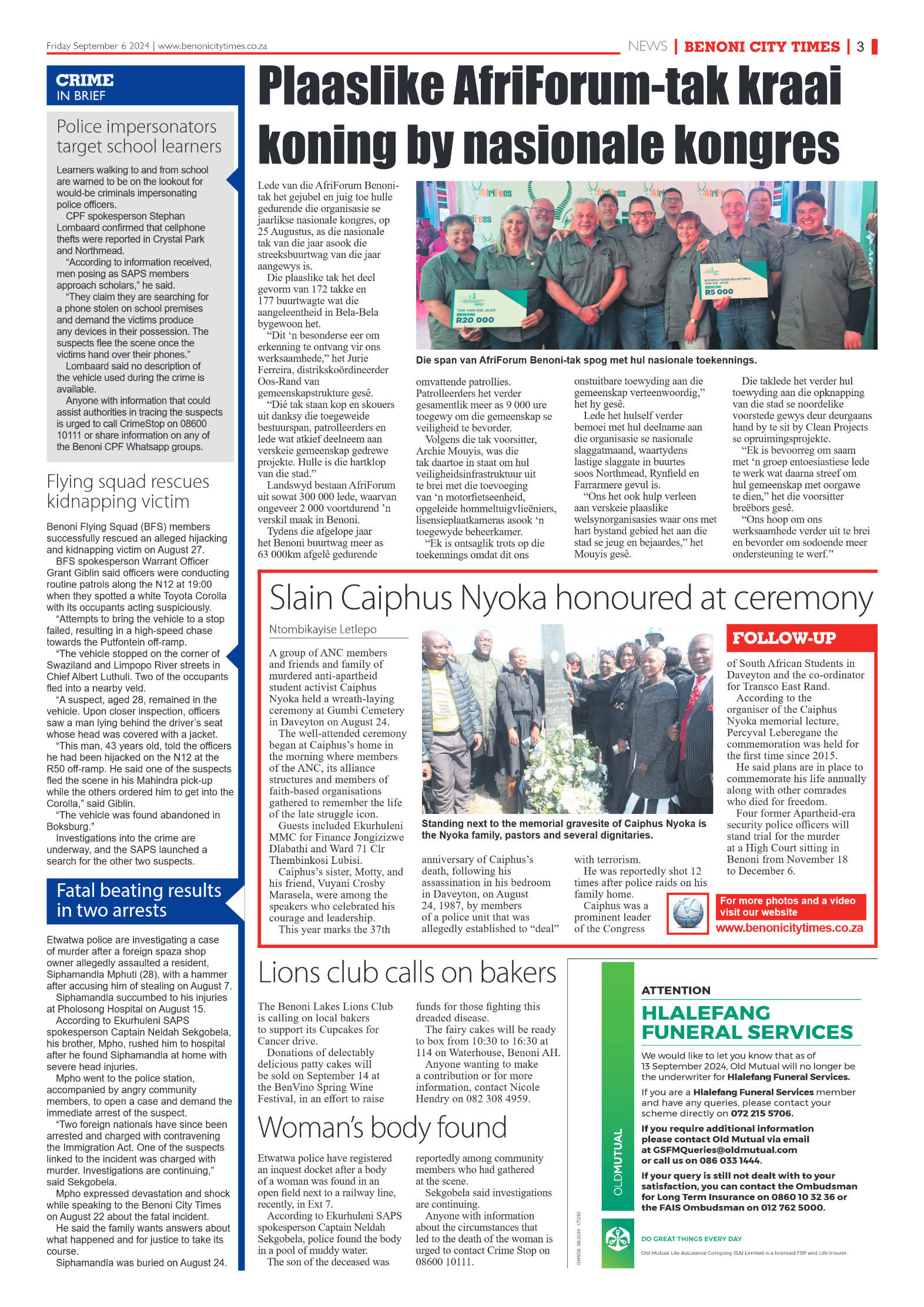 Benoni City Times 6 September 2024 page 3