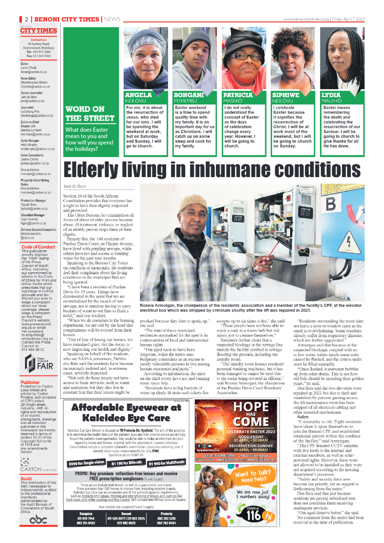Benoni City Times 7 April 2023 page 2