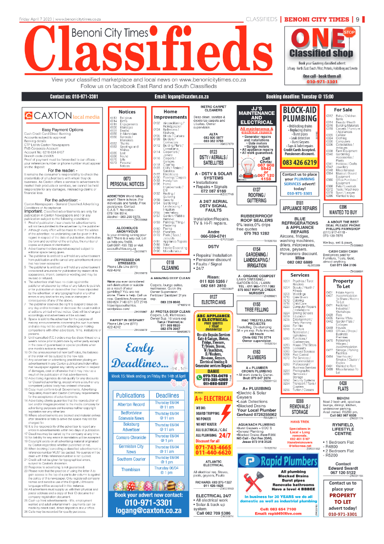Benoni City Times 7 April 2023 page 9