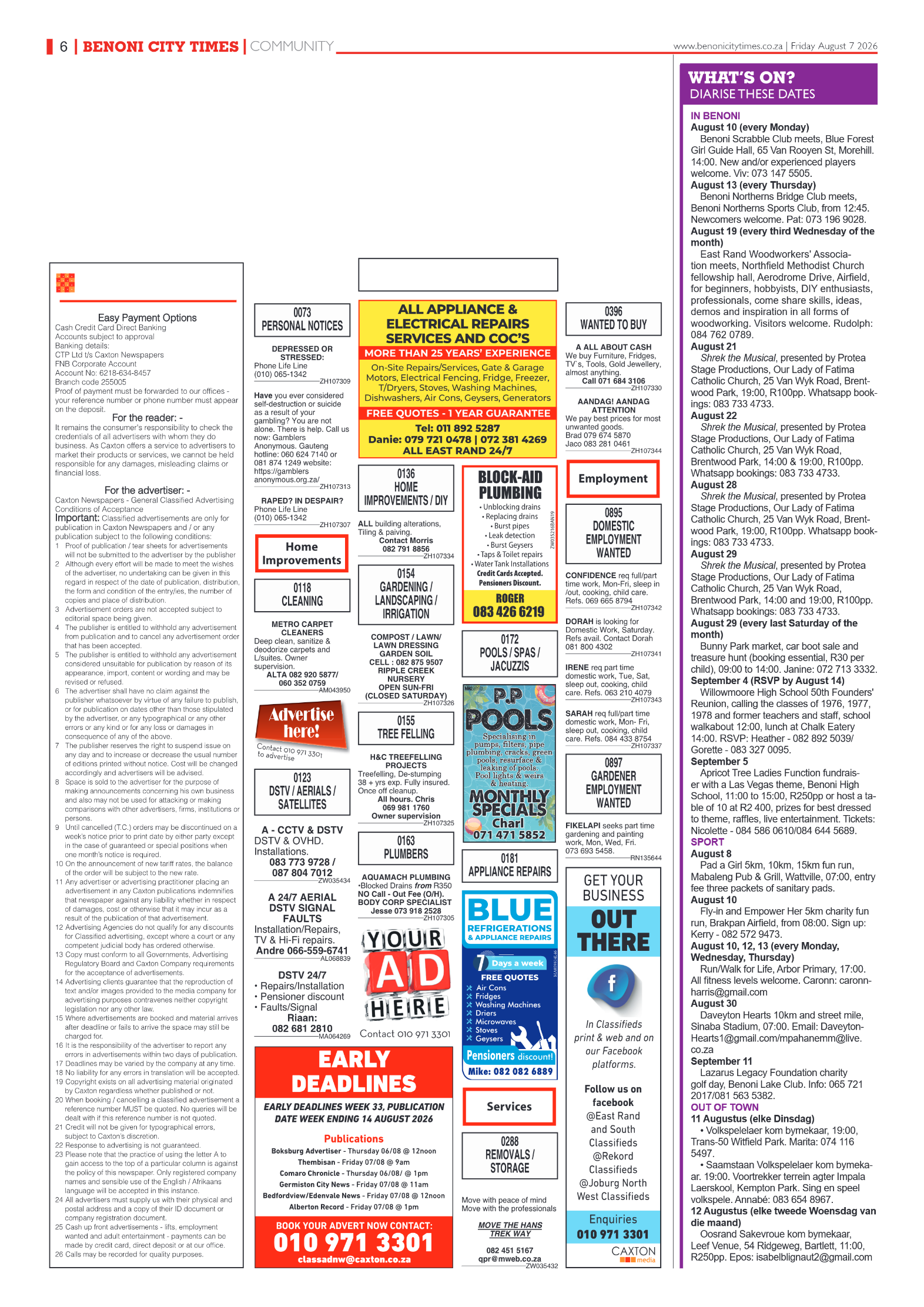 Benoni City Times 7 August 2026 page 8