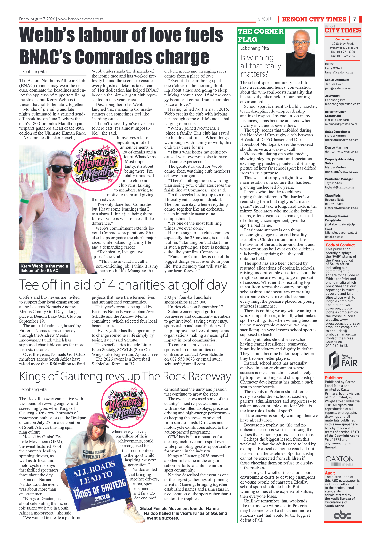 Benoni City Times 7 August 2026 page 9