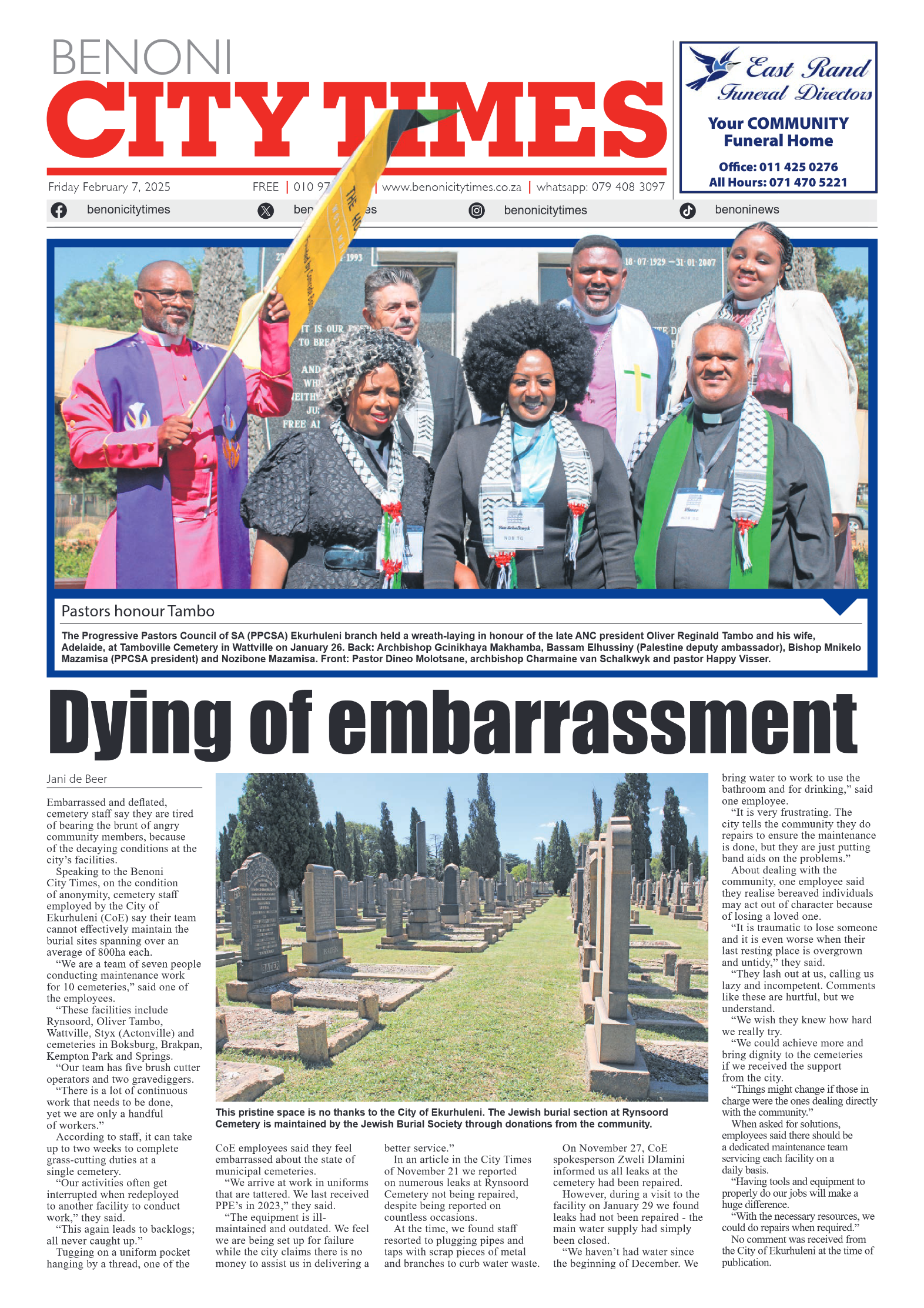 Benoni City Times 7 February 2025 page 1