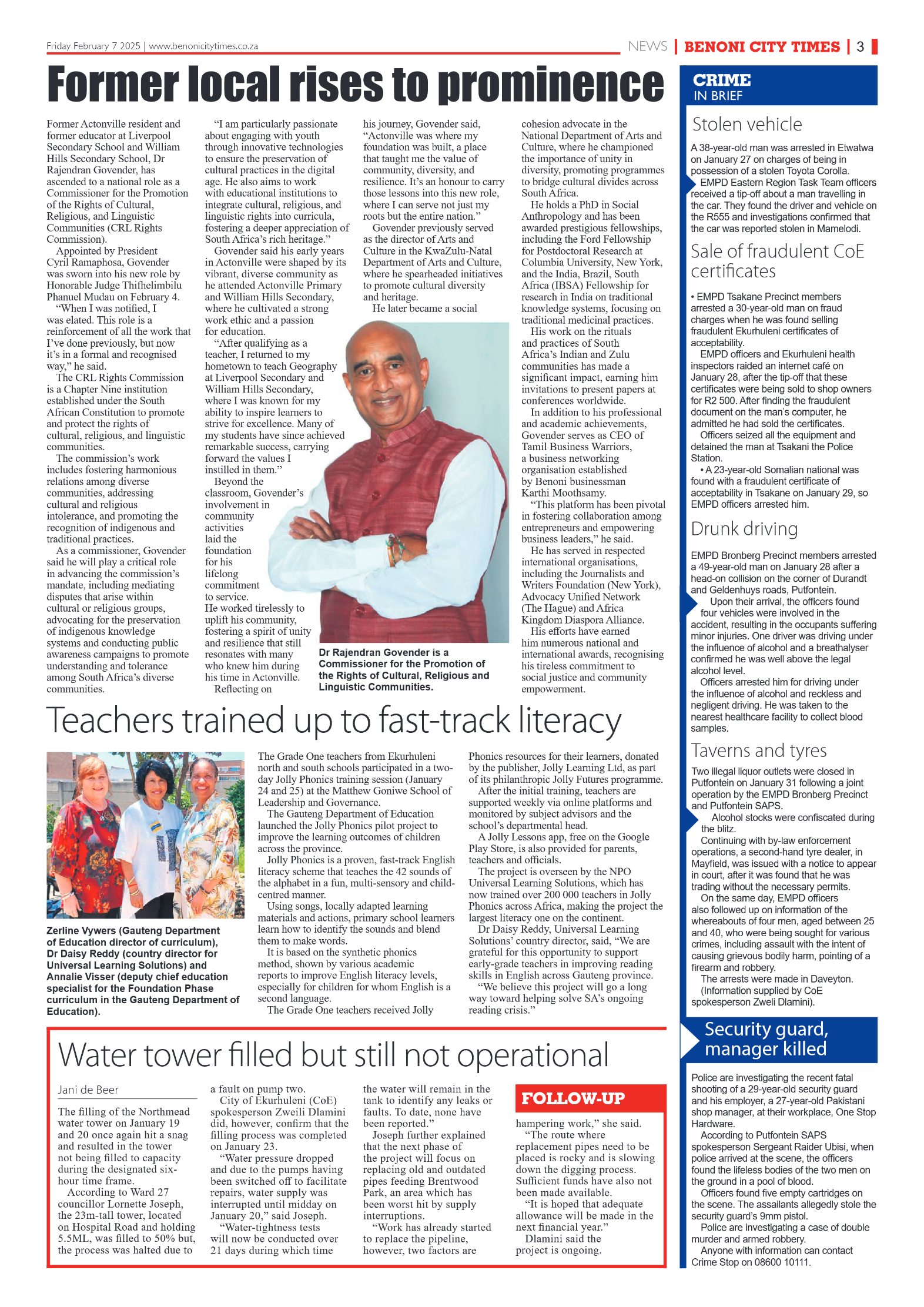 Benoni City Times 7 February 2025 page 3