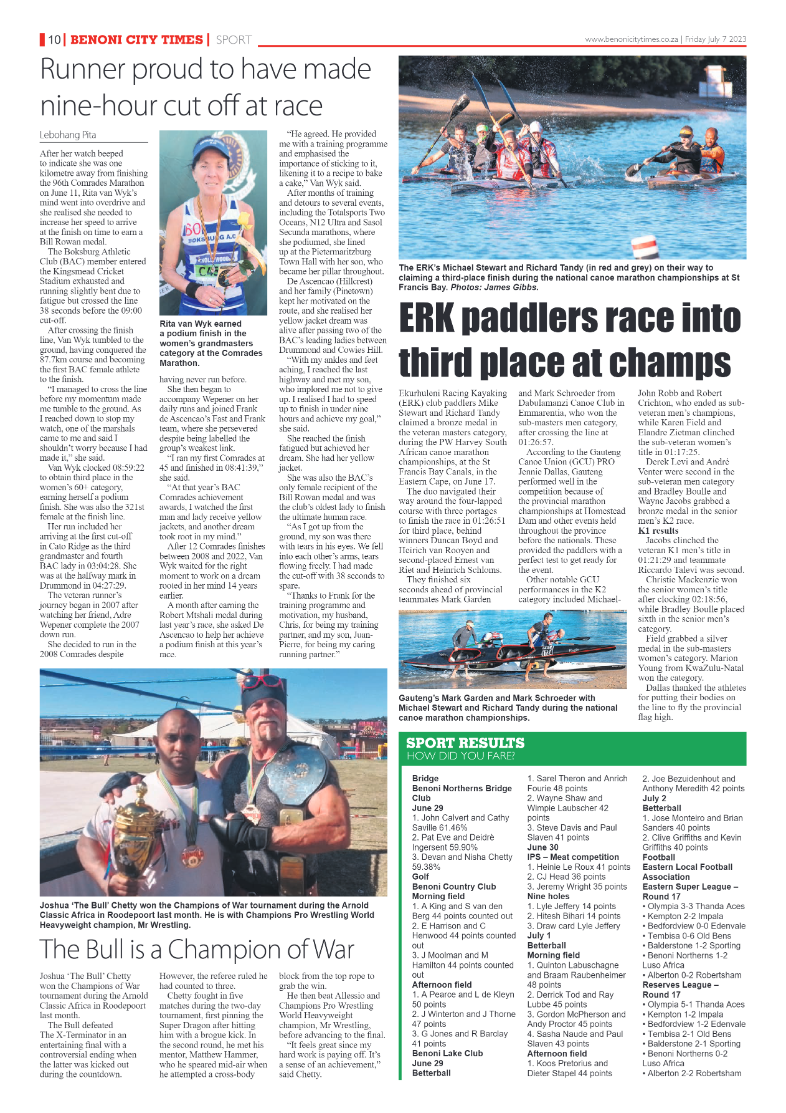 Benoni City Times 7 July  2023 page 10