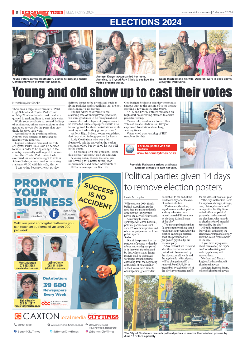 Benoni City Times 7 June 2024 page 8