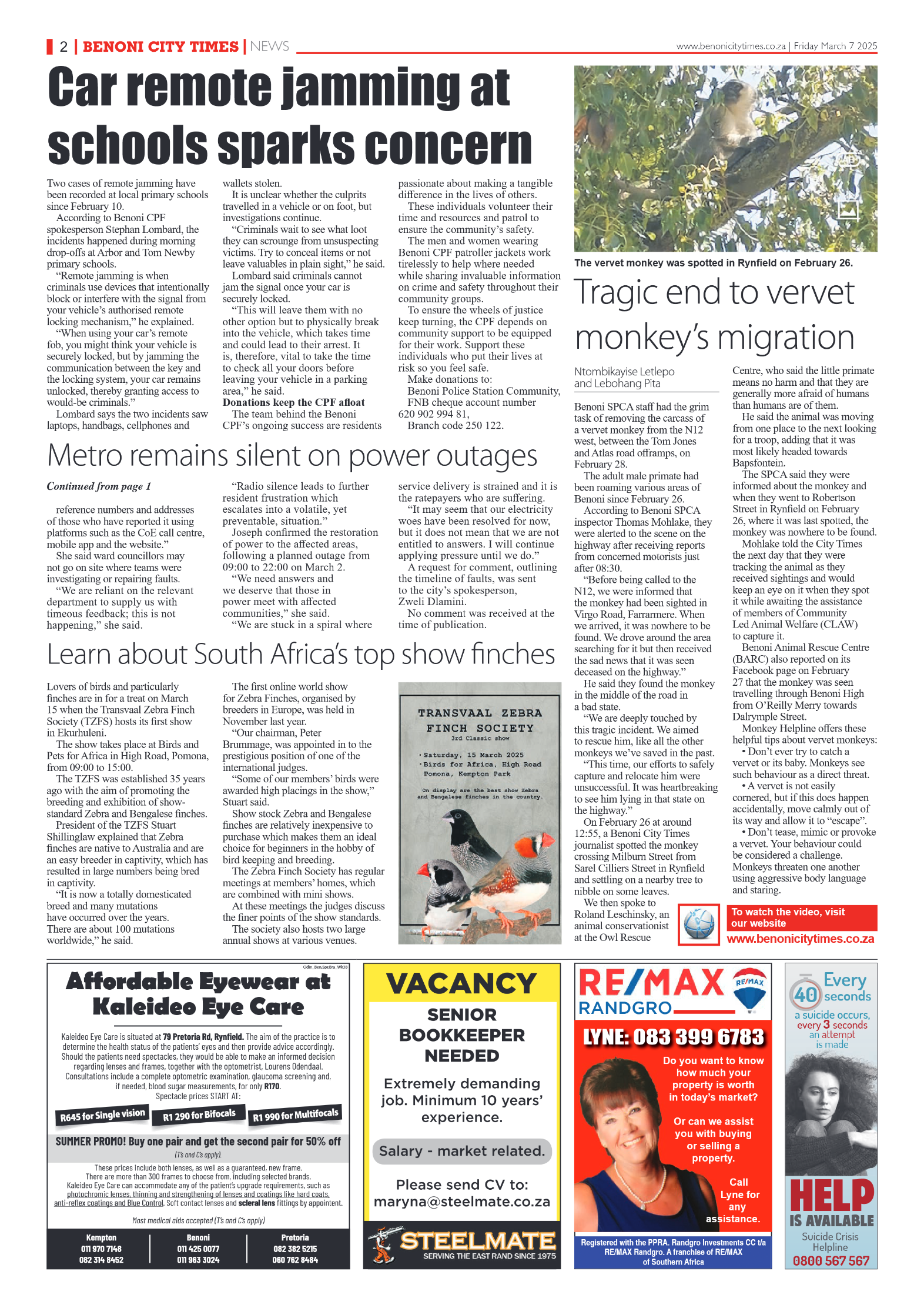 Benoni City Times 7 March 2025 page 2