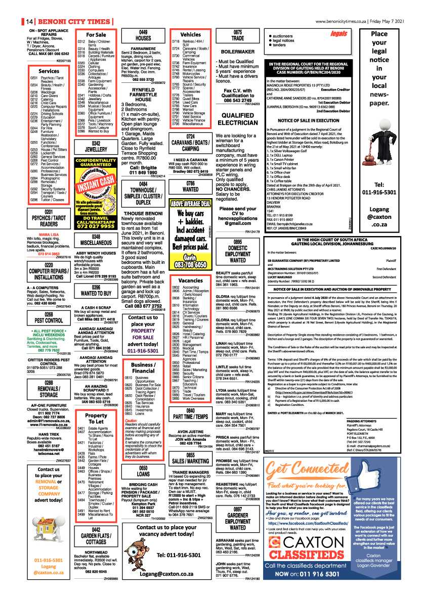 Benoni City Times 7 May 2021 page 14