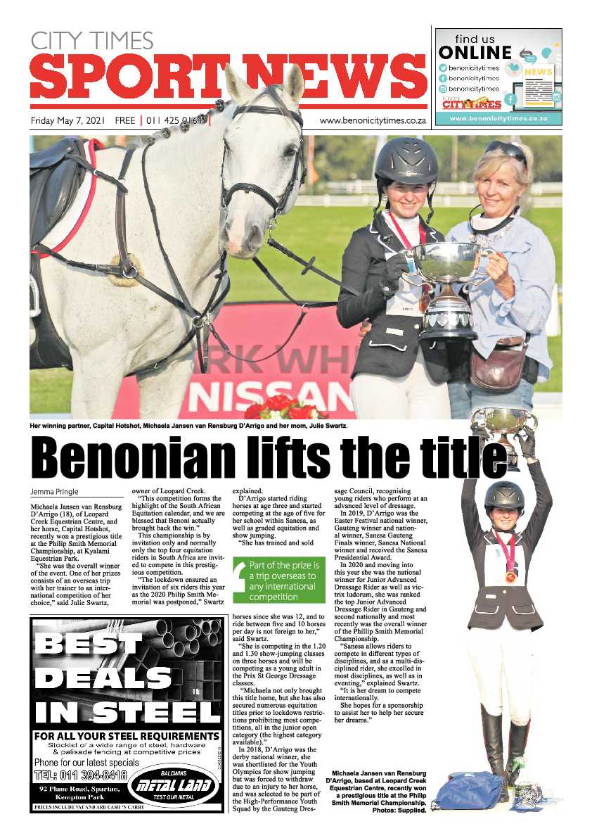 Benoni City Times 7 May 2021 page 16