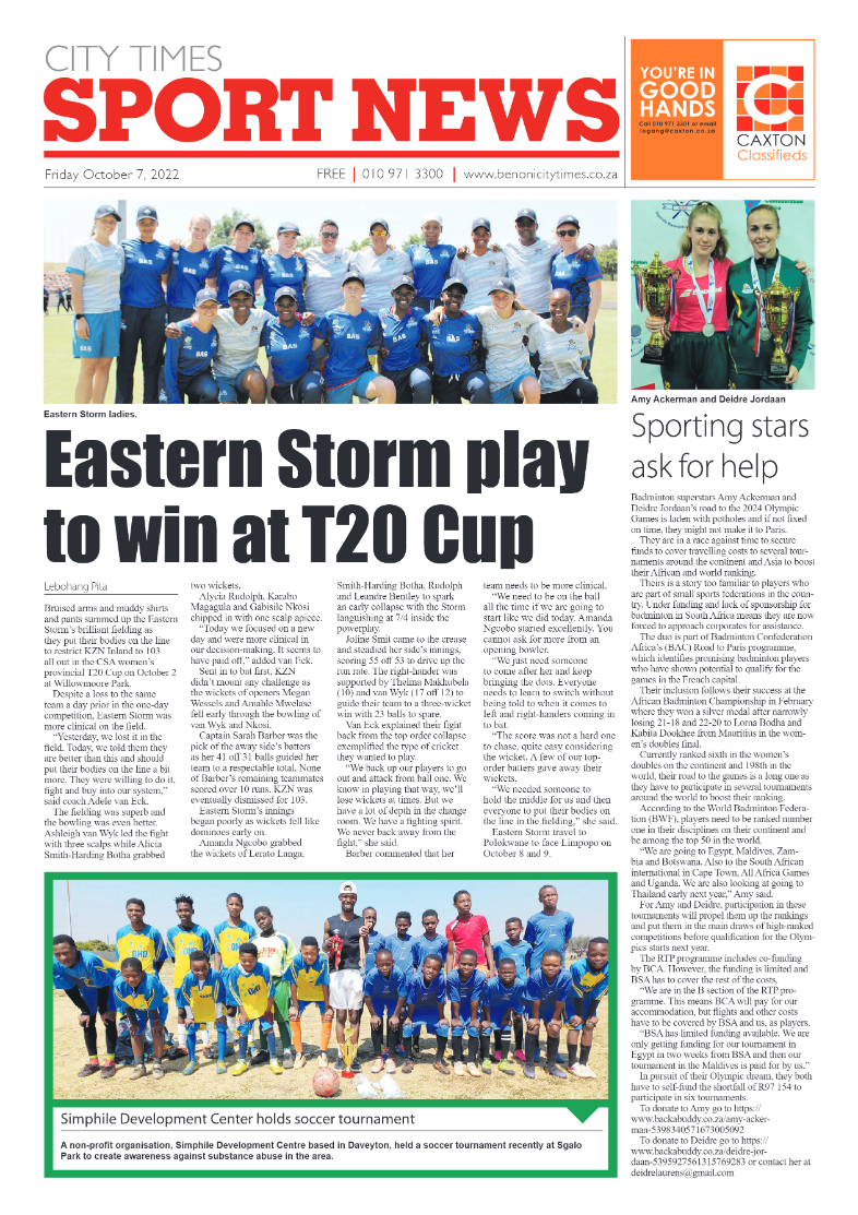 Benoni City Times 7 October 2022 page 12