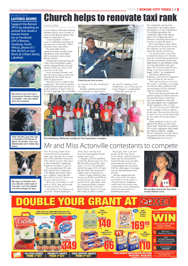 Benoni City Times 7 October 2022 page 5