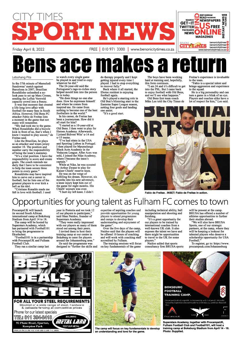 Benoni City Times 8 April 2022 page 12