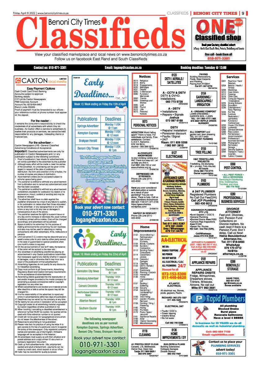 Benoni City Times 8 April 2022 page 9