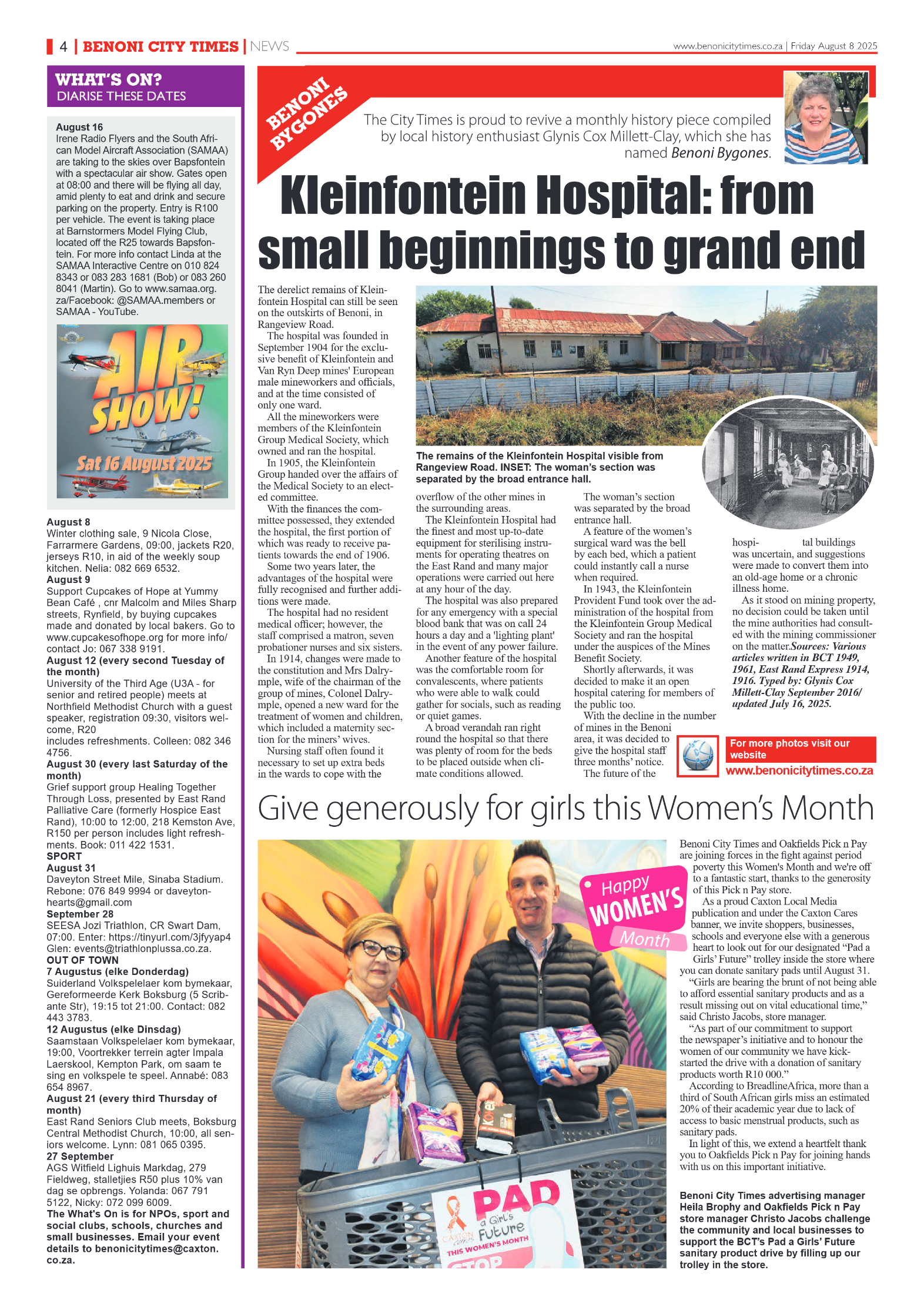 Benoni City Times 8 August 2025 page 4